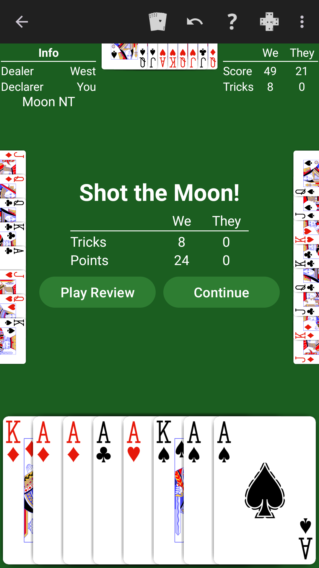 Bid Euchre contract made